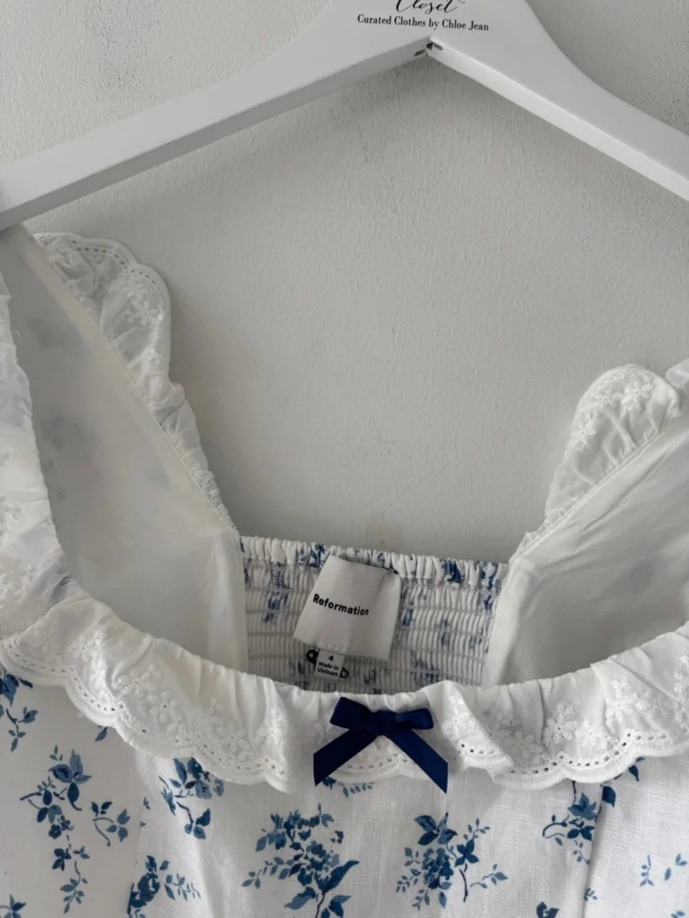 REFORMATION Alice Floral Linen Top 4